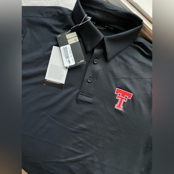 Mens size small Texas Tech Under Armour Polo (UPF) - Picture 1 of 2